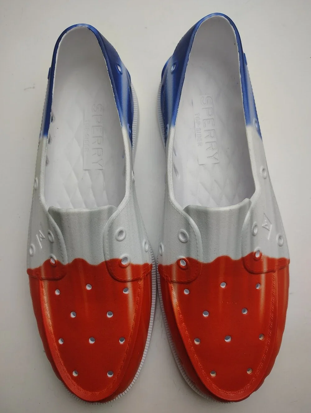 Sperry Popsicle Firecracker Americana A/O Float Slip-On Boat Shoes Size 13